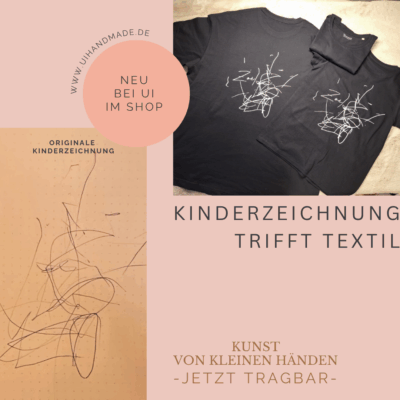 Kinderkunstwerk auf Textil Herren